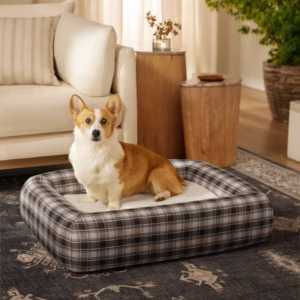 black and white checkered dog bed for smaller dogs